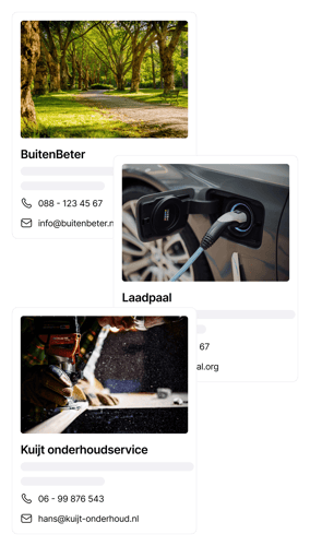 Services in dashboard van Area of People
